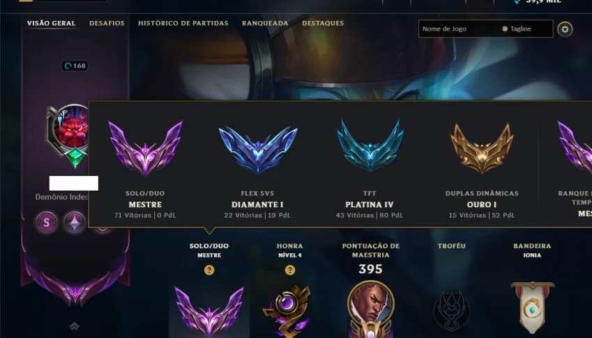 Mestre com TODOS os Champs e 65 Skins +1 Prestigio