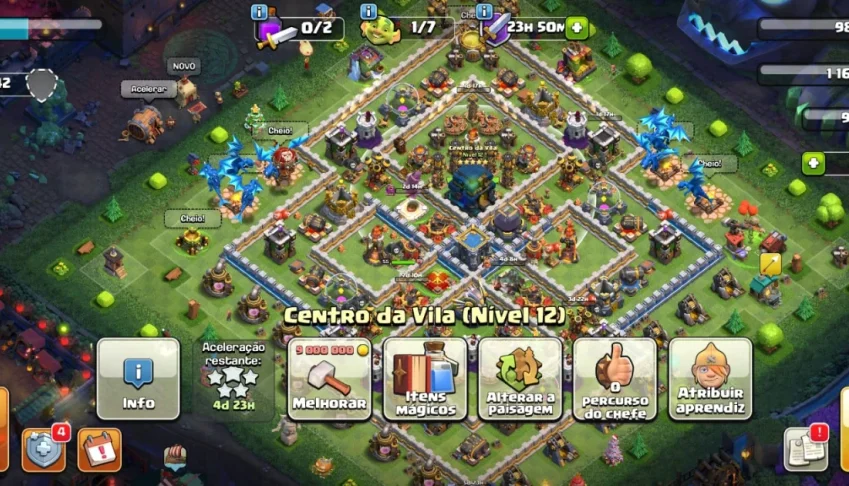 Clash Of Clans - Inicio Cv 12 - Todos Os Construtores