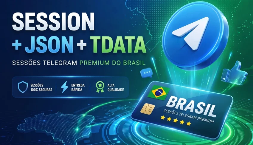 📦10 Contas de Telegram (Session+JSON+TData)