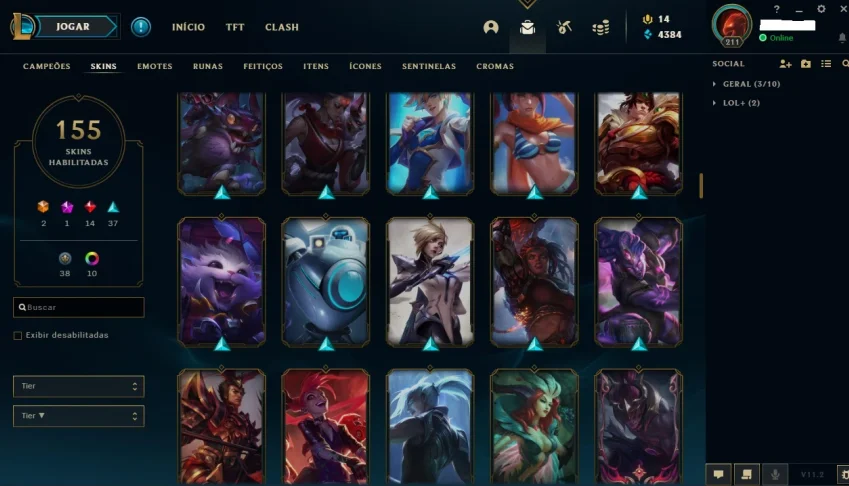 Conta LOL Platina season 2021  Level 211