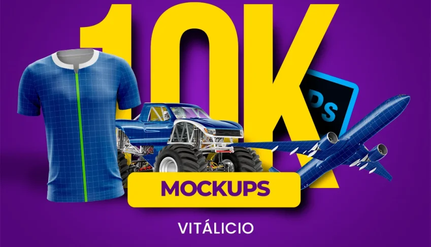 Pack +10.000 Mockups Editáveis para Photoshop *Vitalício*