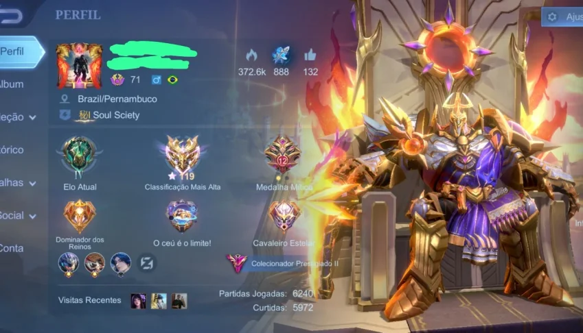 Conta Mobile Legends 380 Skins | 2 Lendárias