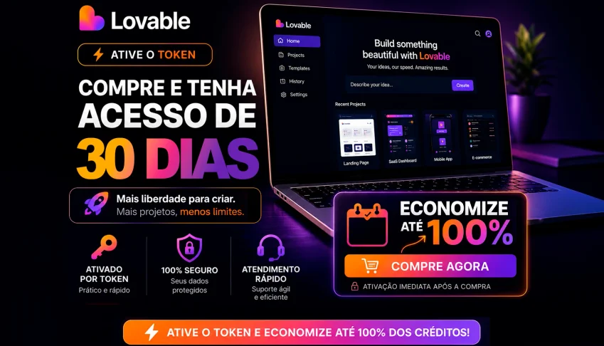 Lovable - Use sem limites Créditos - 30 dias