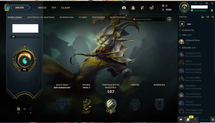 Conta league of legends, 36 champs, 0 skins