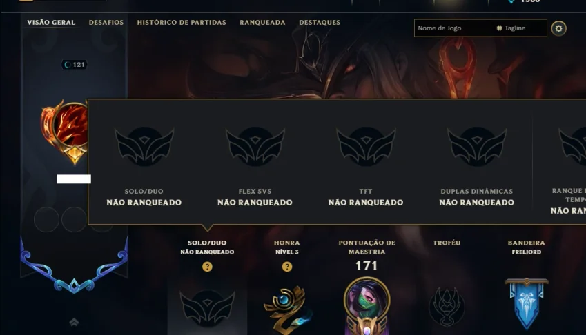 Unranked com 70 Champs e 38 Skins ( MID / ADC )