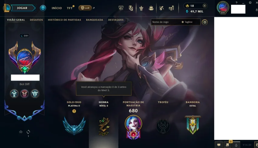 Conta Lol Lvl 590 Todos Campeões E Skins Incriveis