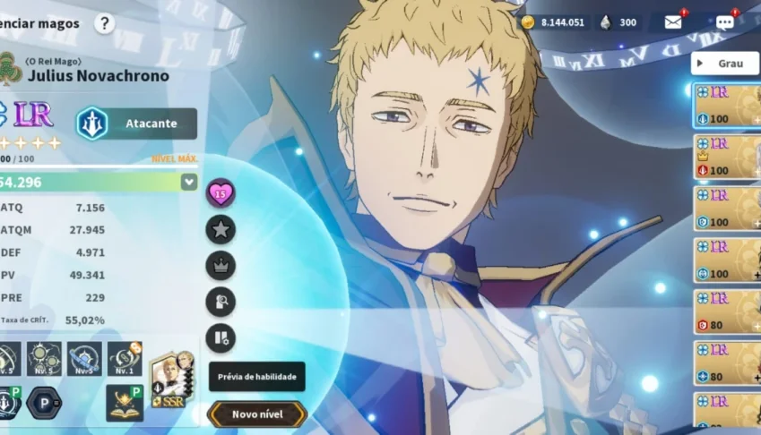 Conta Black Clover Mobile
