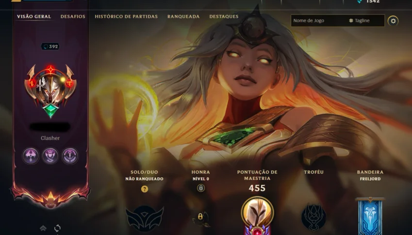 Conta League Of Legends Level 392, MMR Prata/Gold 172 Skins