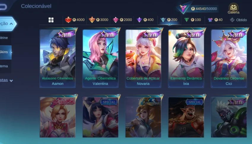 ACC 194 skins com 16 dias de Pass dima + 900 Dimas