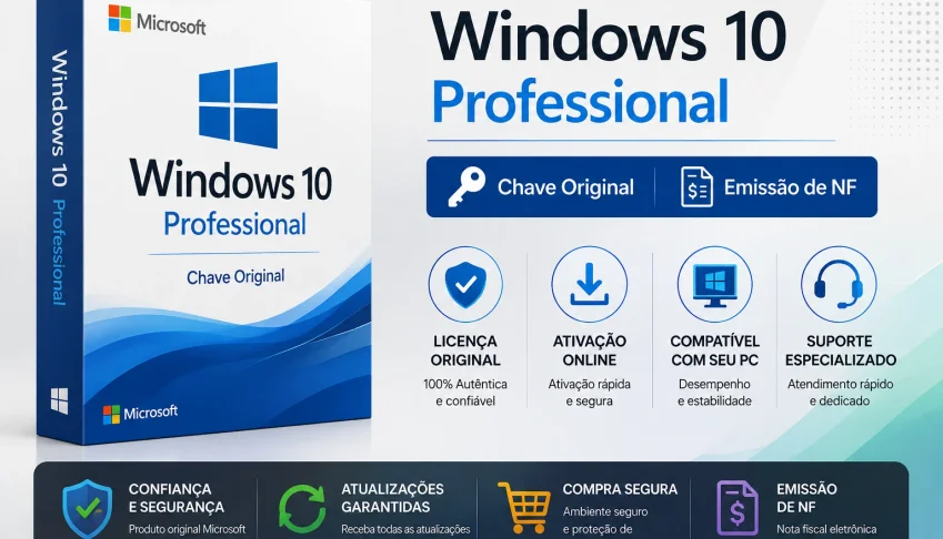 windows 10 Professional – Chave Original | Emissão de NF