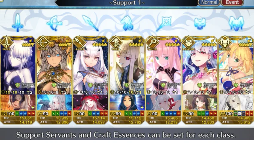 Selling Account With Top Meta Servants!