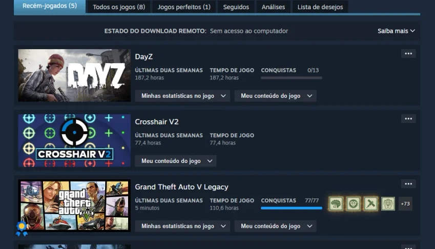 Conta steam com Dead by Daylight / GTA V | FULL ACESSO