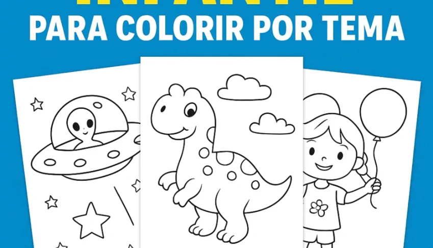 + 1.400 Desenhos Infantil  Para Colorir Por Tema