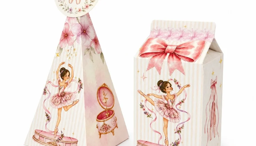 Caixas Milk e Pirâmide Bailarina - Kits 20 ou 40