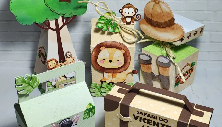 Arquivo Studio Caixinhas Safari Baby | Silhouette