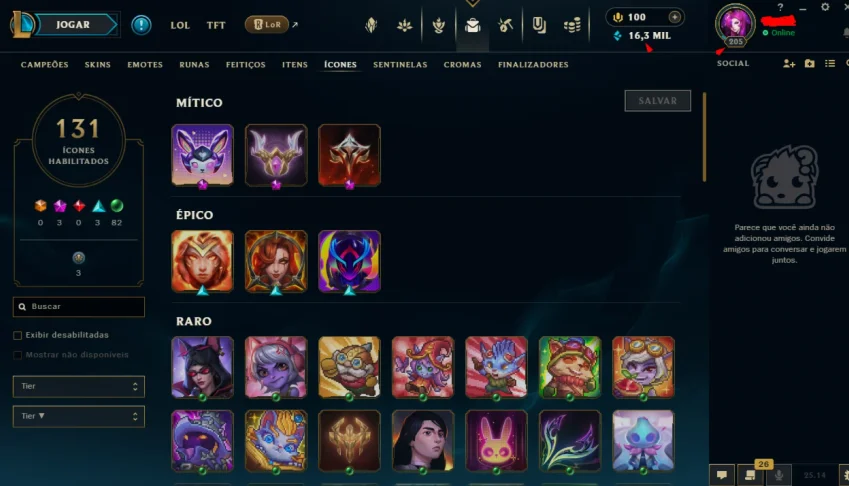 conta league of legends