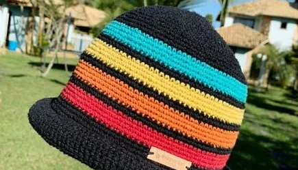Chapéu Bucket Jamaica em Crochê