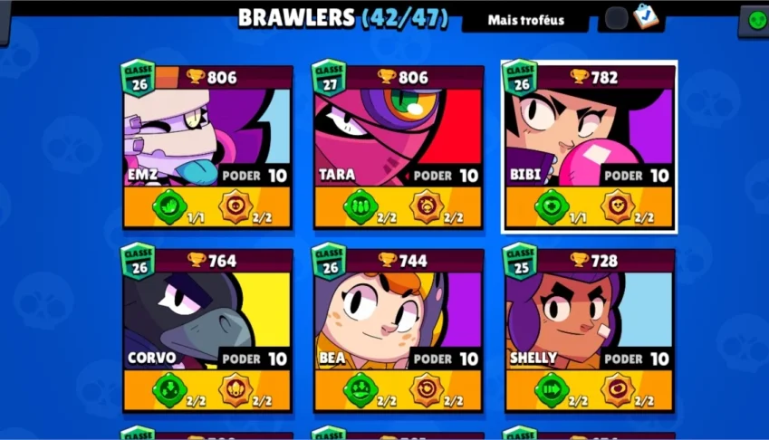 Conta de brawl stars