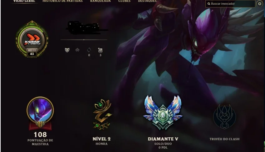 Vendo conta de League of Legends D5