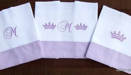 Kit com 3 Fraldas de Boca Personalizadas