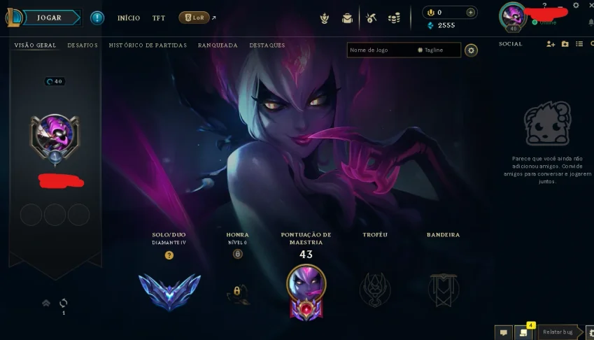 Conta Diamond 4 - Win Rate Boa - Boa Pro Começo Da Season