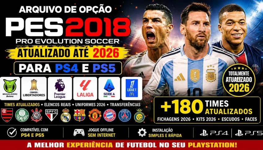 PES 2018 Option File Atualizado 2026
