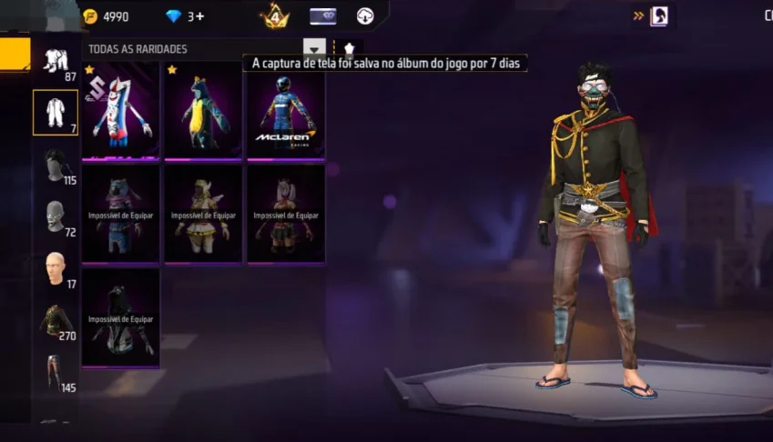 Conta De Free Fire valor negociável