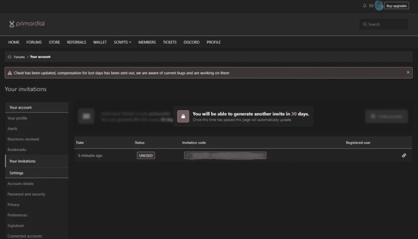 Primordial.Dev Invite Code