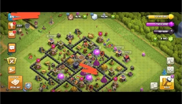 Clash of clans,conta cv8 Full com 4900 gemas