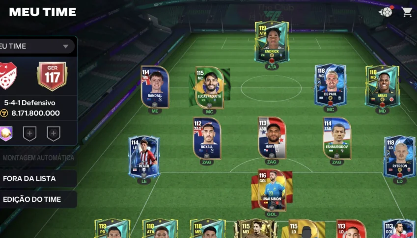 Conta Fc Mobile Ger 117 | Elenco Vale 8.1 Bilhões! | Endrick