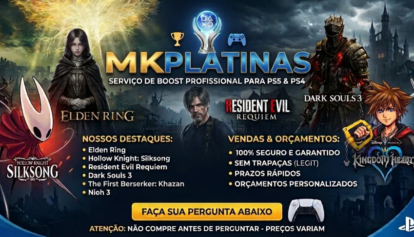 🏆 Serviço De Platina E 100% De Troféus - Playstation 5 🏆