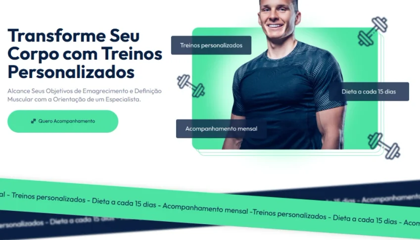 Template Personal Trainer + Elementor Pro