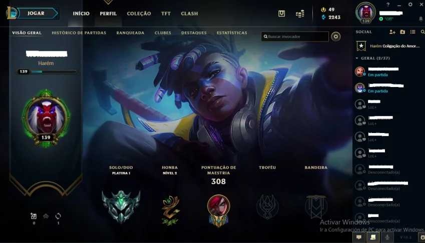Acc League of Legends PLATINA1