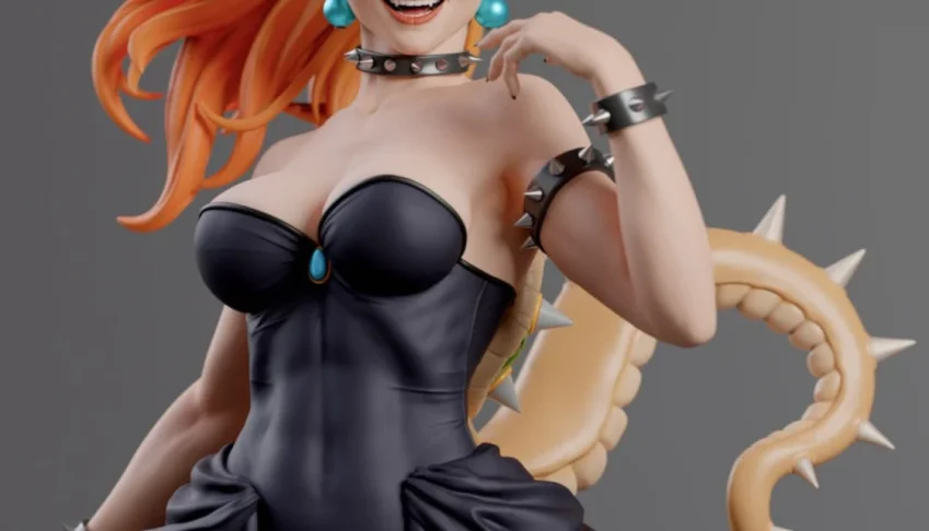Bowsette 3D - Arquivo STL para impressão 3D