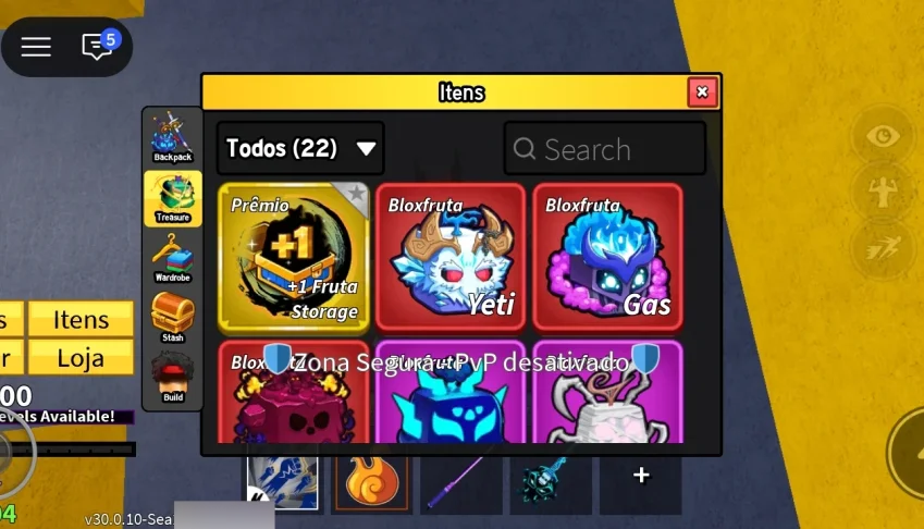 Conta de blox fruits focada em pvp (faça sua proposta)