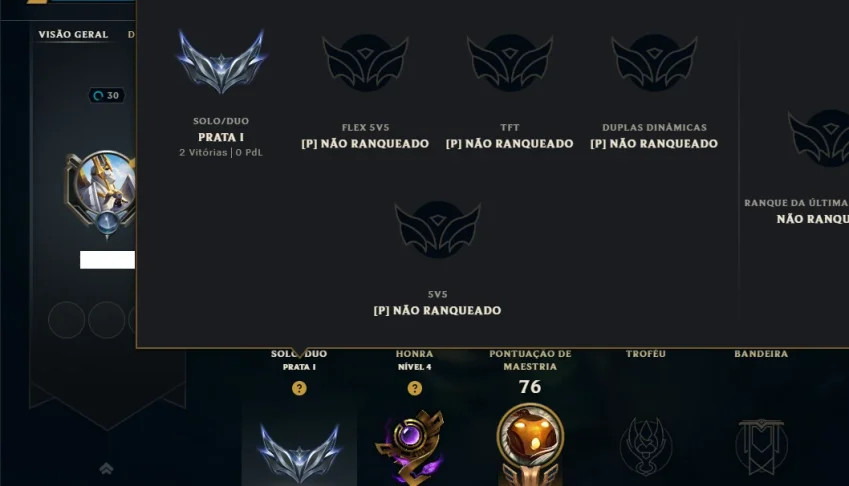 Prata 1 com 60 Champs e 46 Skins ( MAIN SUP )