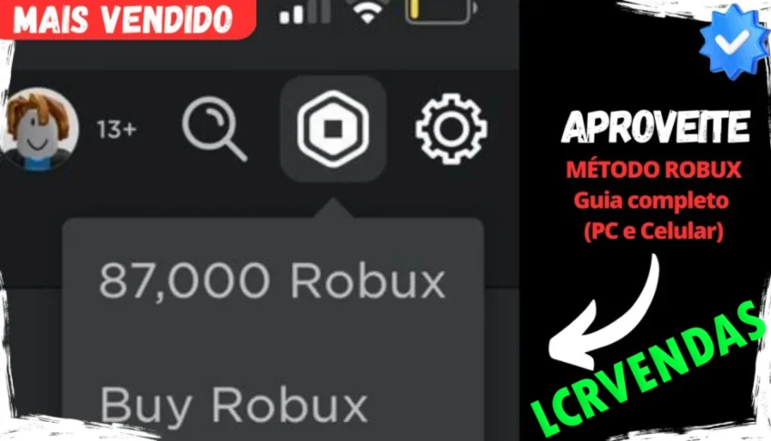 Robux Fácil (PC e Celular) - Entrega Automática - 2026