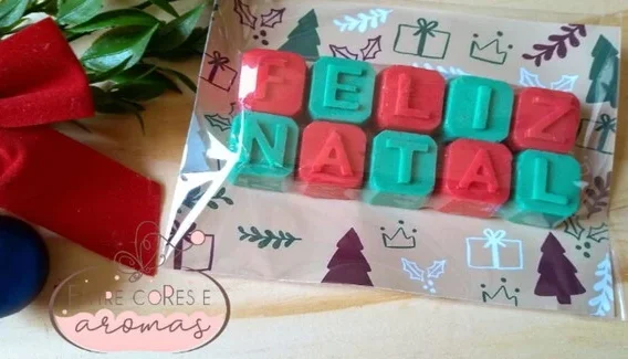 Sabonete Letrinhas Feliz Natal