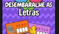 Alfabetização - - Desembaralhe As Letras