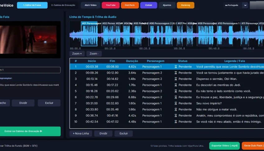 SceneVoice (Software de Dublagem) Estilo The Choicer Voicer