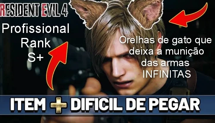 Resident Evil 4 Remake -Orelhas de Gato  Ps4/5,Xbox S/X