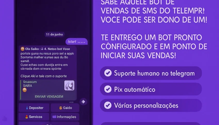 Bot Telegram Revenda De Sms De Ativação  2026 ATUALIZADO! 