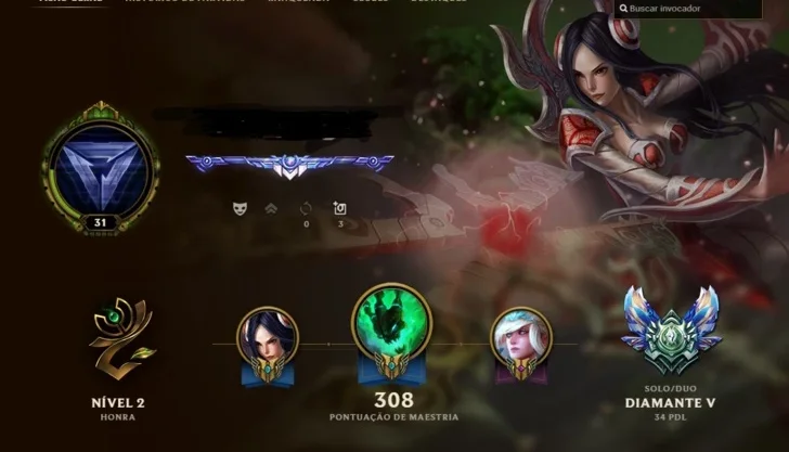Conta de Lol Diamante 5