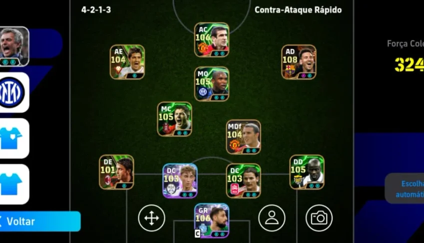 Conta eFootball Mobile Com Força Coletiva Absurdo Pra Compet