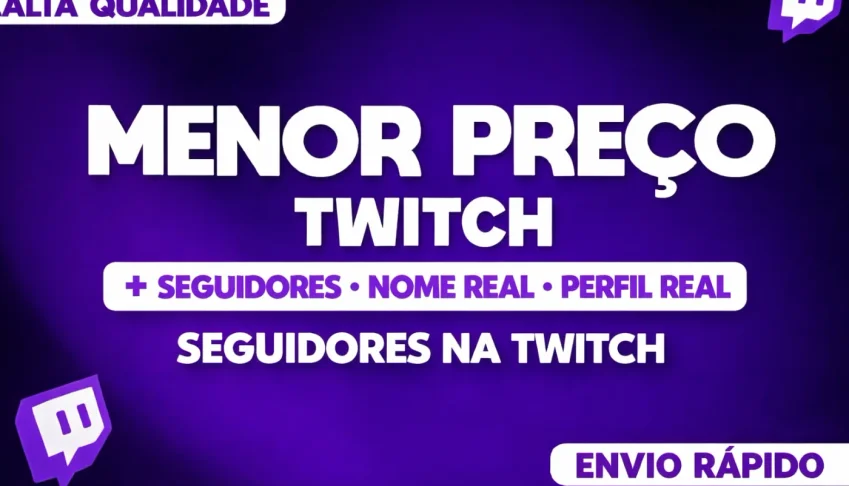 MAIS VENDIDO 100 Seguidores na Twitch com Perfil e Nome Real