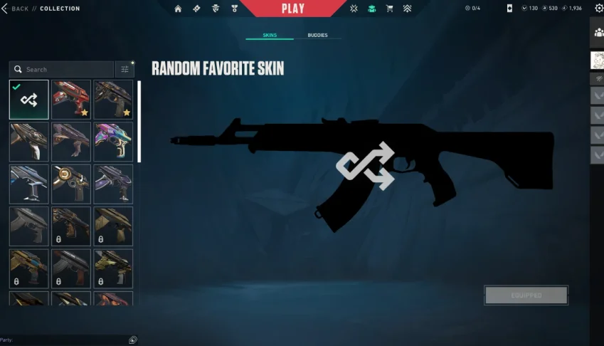 Conta Valorant platina com muitas skins