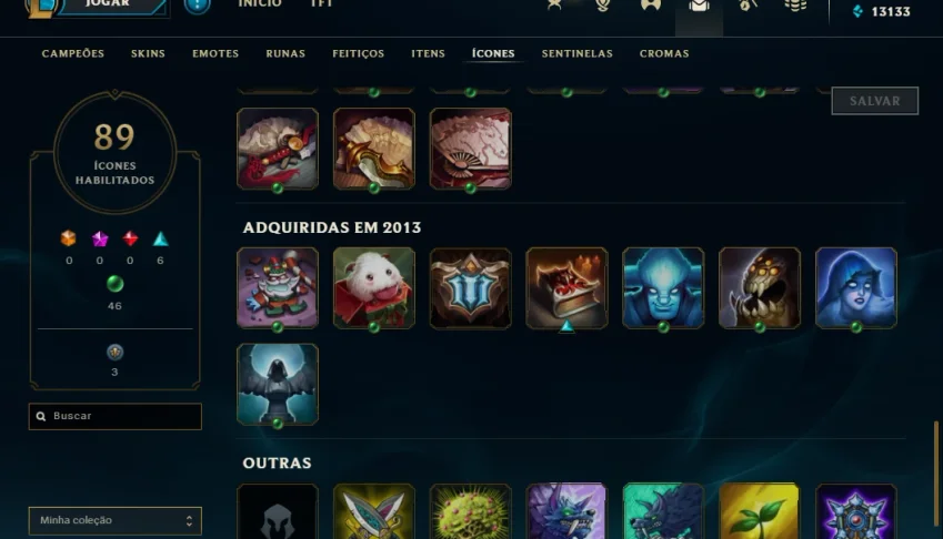 Conta League Of Legends 2013