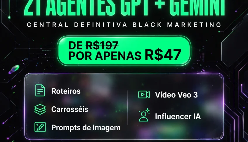 Central Definitiva - 21 Agentes GPT + Gemini | Pack Black