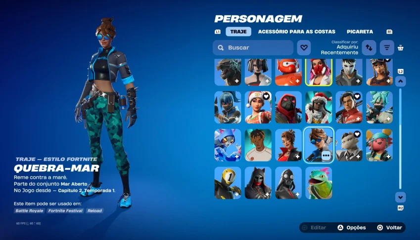 Conta de fortnite com 34 Skins e renegade