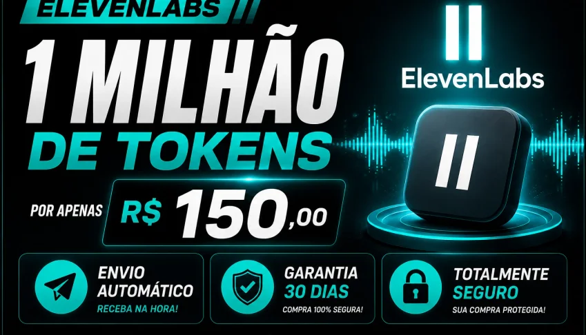 ElevenLabs API | 1 Milhão de Tokens